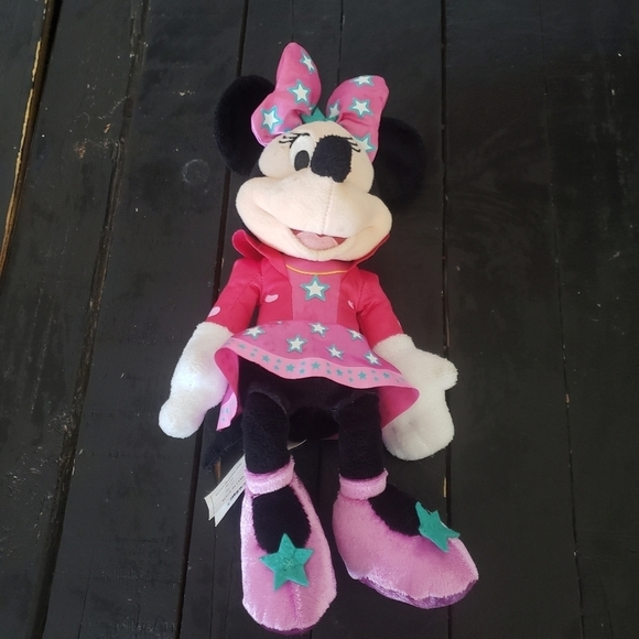 Disney Minnie Mouse Stuffed Plush Animal Toy Soft Pink Cartoon Character - Picture 4 of 5